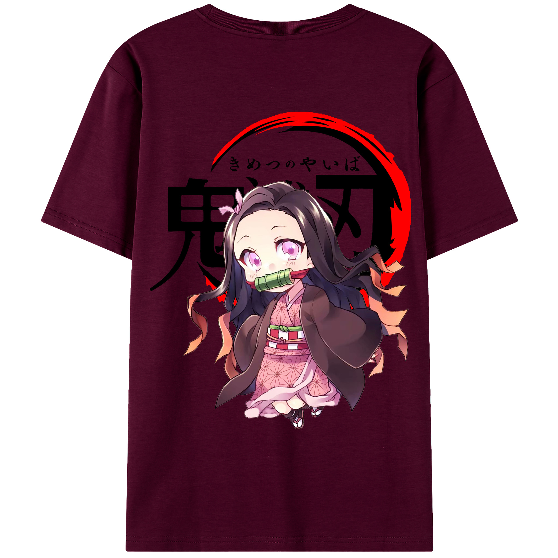 （画像用） 鬼滅の刃（きめつのやいば）竈門 禰󠄀豆子／かまど ねずこ Kamado Nezuko レディース半袖Tシャツ(バックプリント)